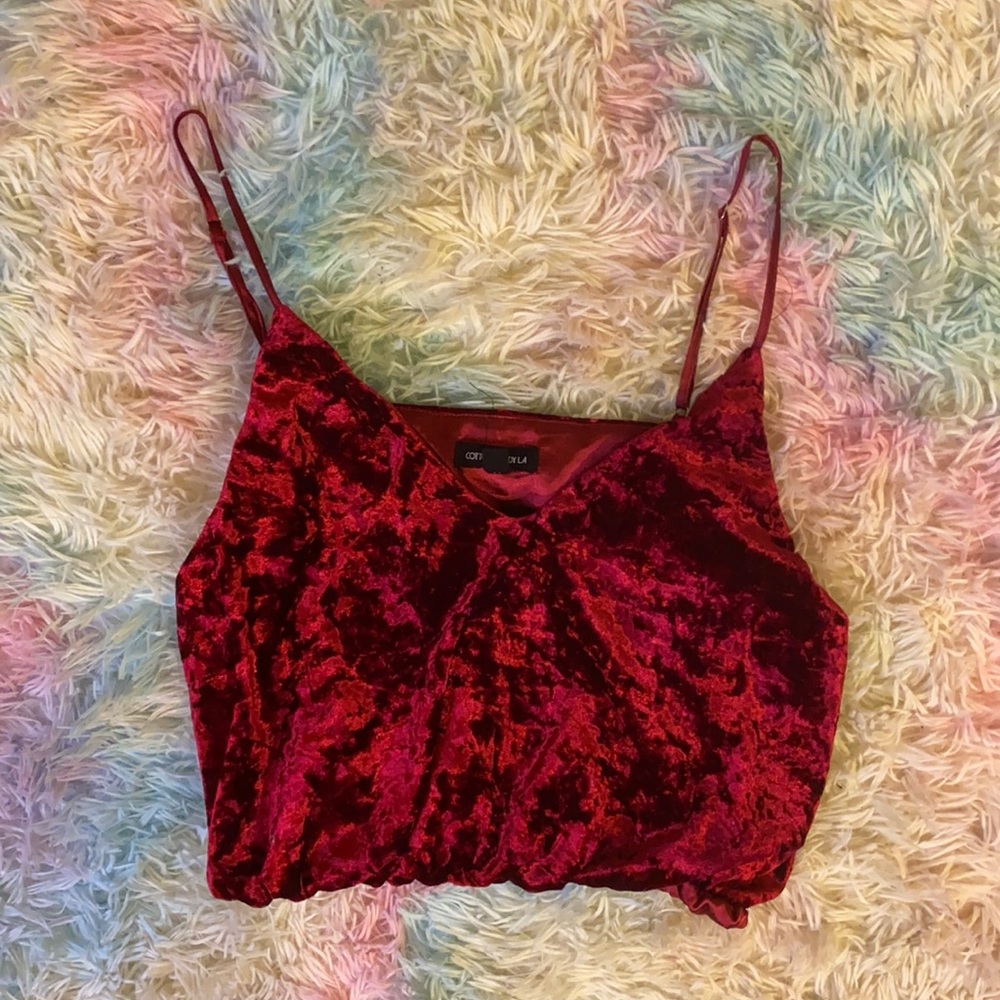 ‘Red Velvet Snack’ cropped tank